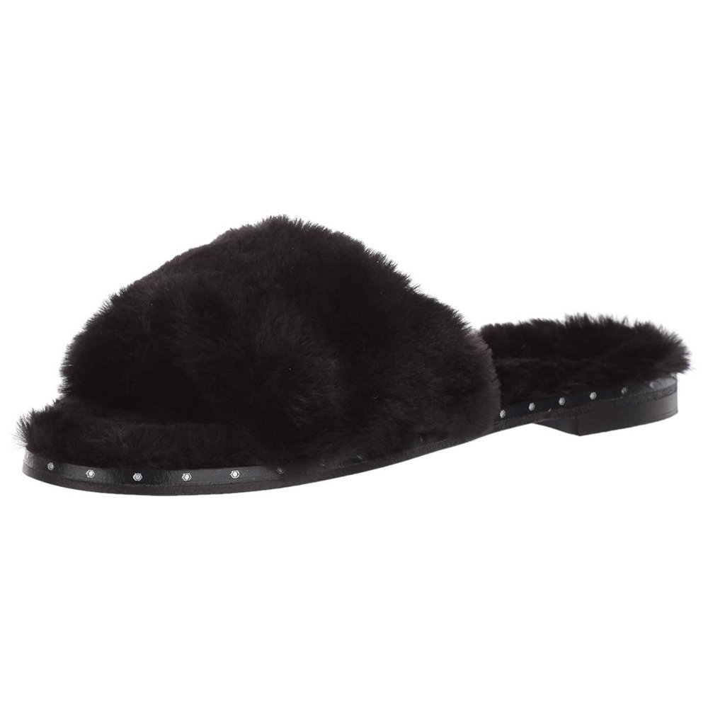 Kenneth Cole Peggy Faux Fur Slide Sandals Women's 8 NWB